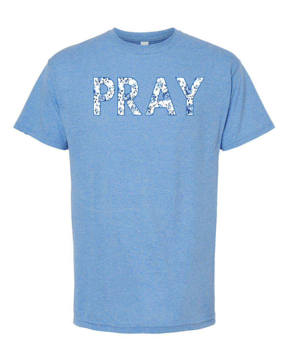 BLUE CHINOSERIE PRAY SHORT SLEEVE TSHIRT