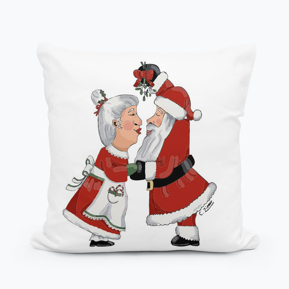 COREY'S SANTA & MRS. CLAUS SQUARE PILLOW