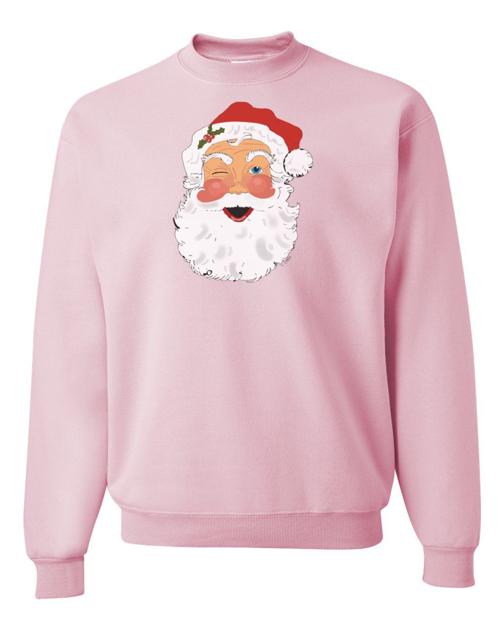 COREY'S SANTA ON LIGHT PINK SWEATSHIRT