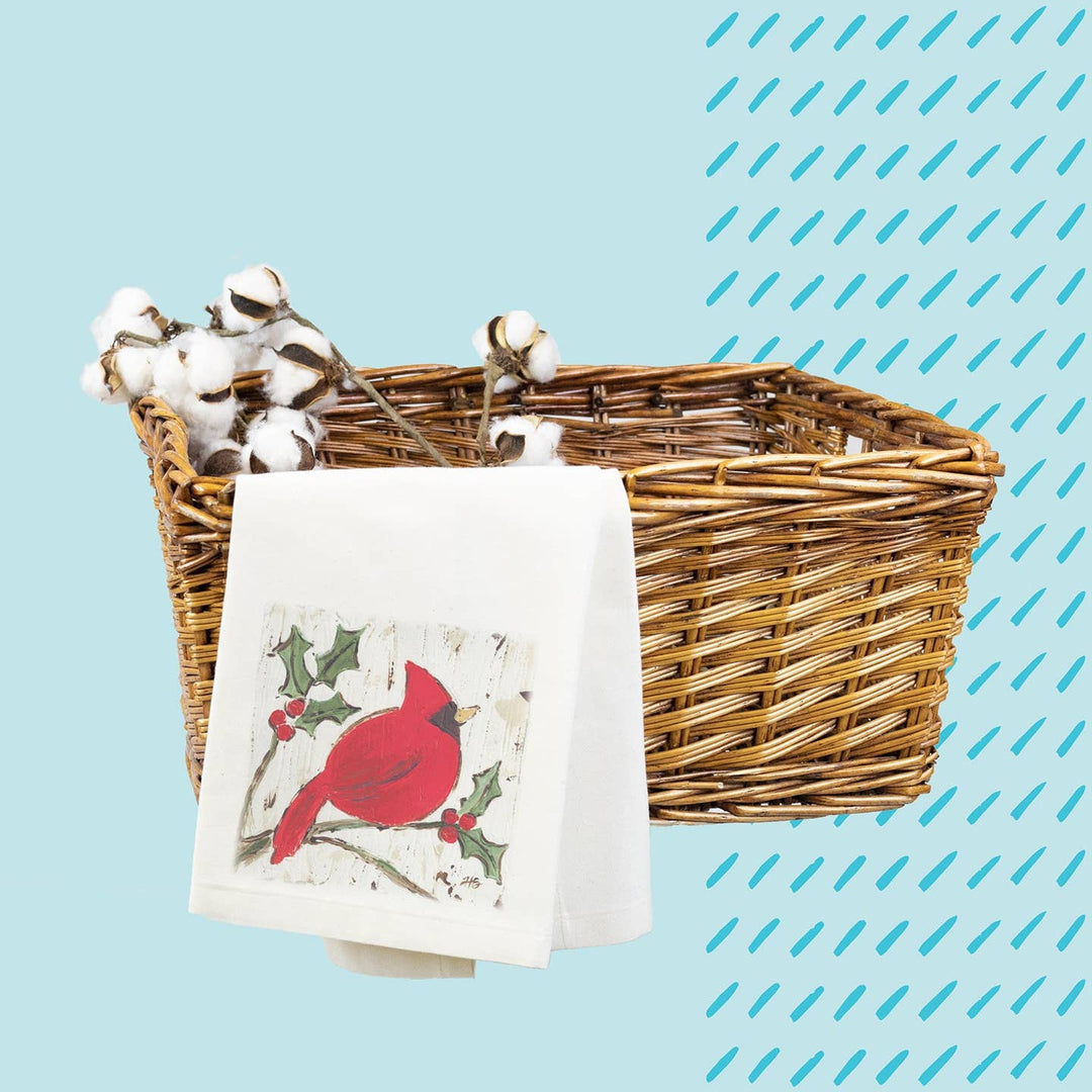 Holly Cardinal Tea Towel