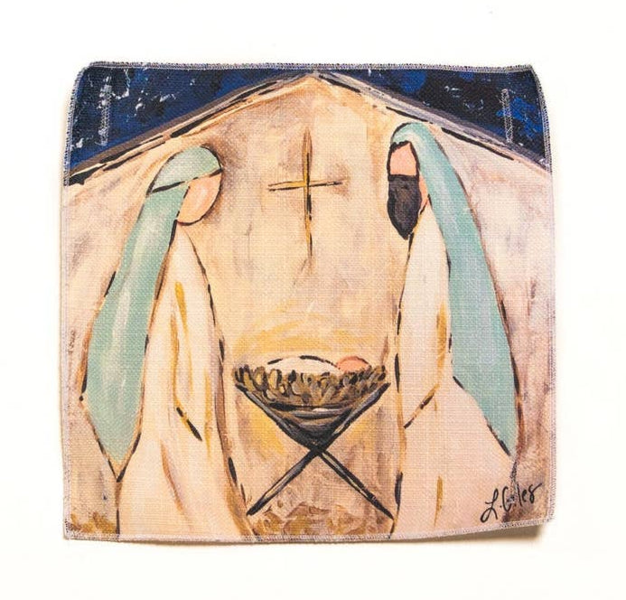 Navy Nativity Pillow Swap