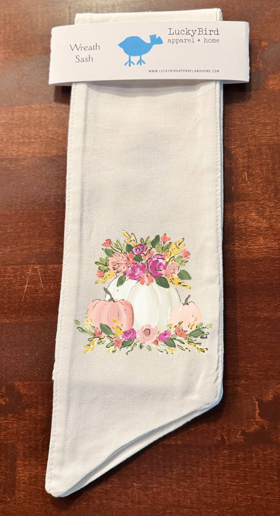 HALEY PUMPKINS & FLOWERS WREATH SASH