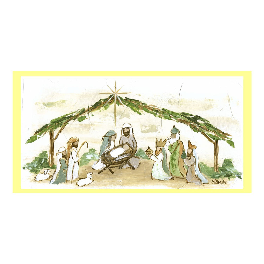 Nativity Green Pillow Swap