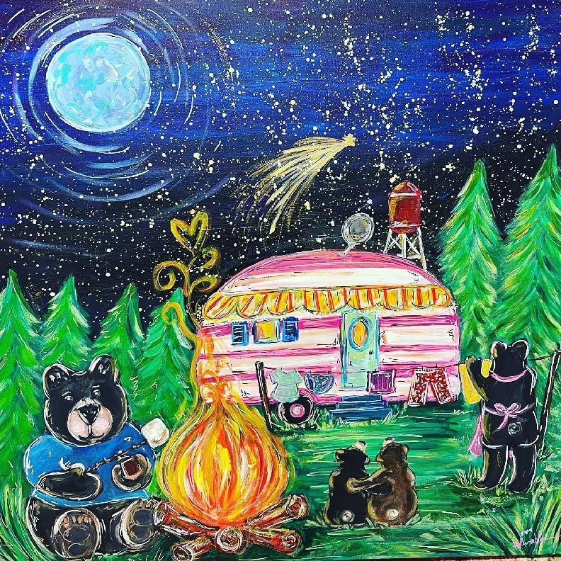 Bear Glamping Pillow Swap