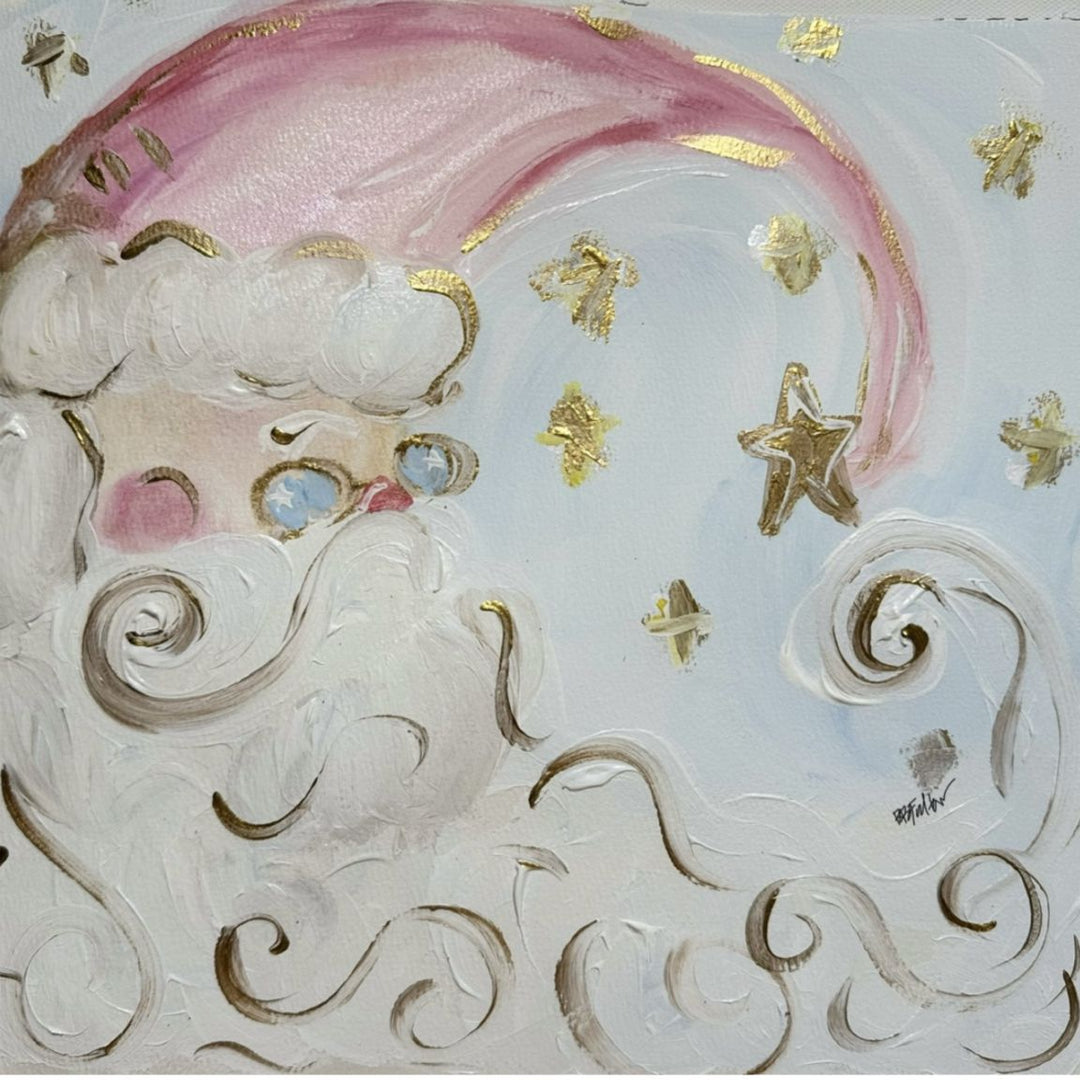 Bridgett's Pink Gold Santa Pillow Swap