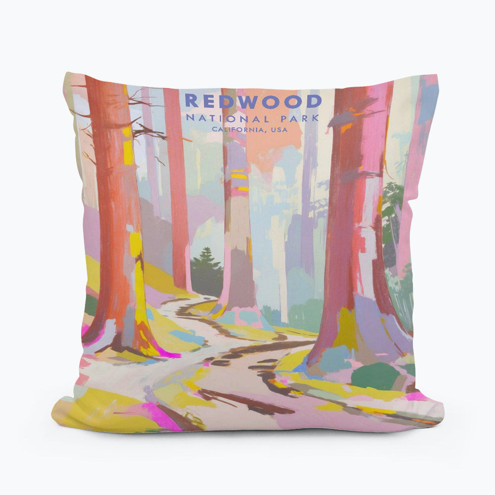 CALIFORNIA REDWOOD PARK SQUARE PILLOW