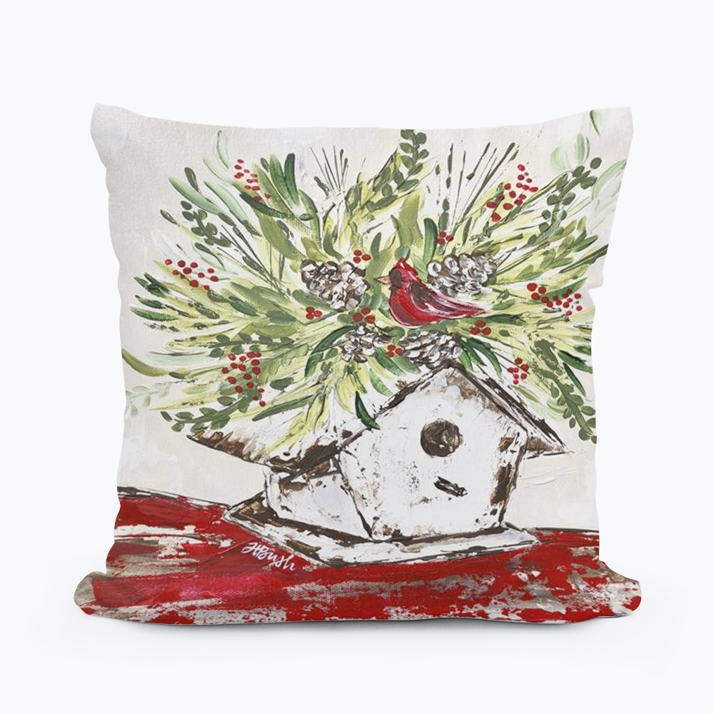 Christmas Cardinal Pillow