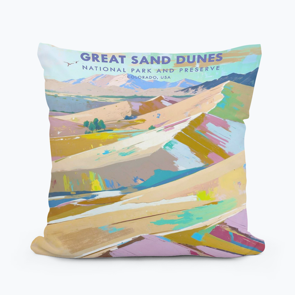 COLORADO GREAT SAND DUNES PARK SQUARE PILLOW
