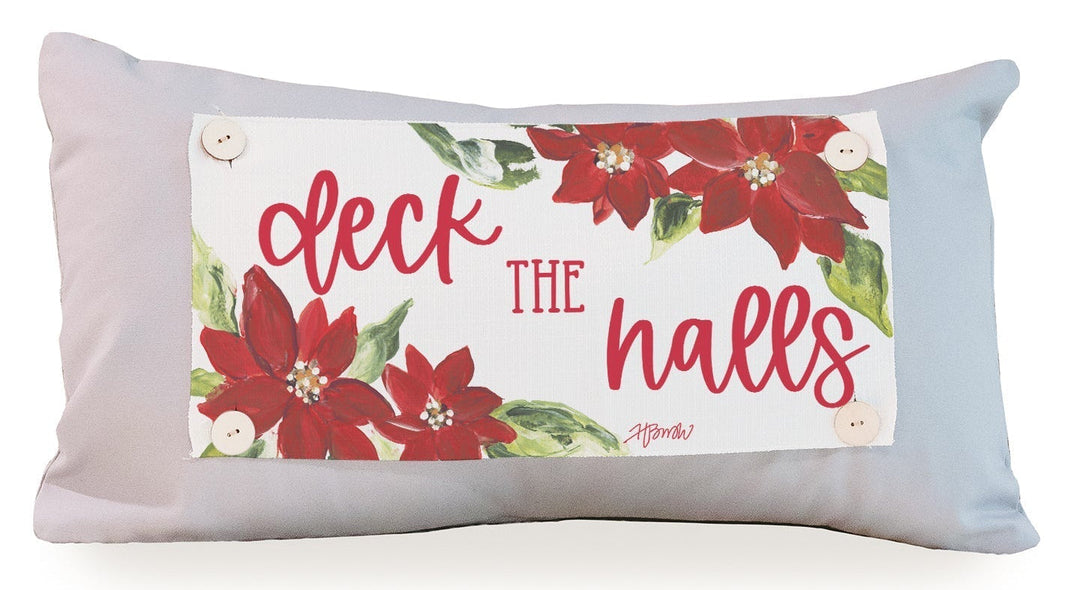 Deck the Halls Poinsettias Pillow Swap