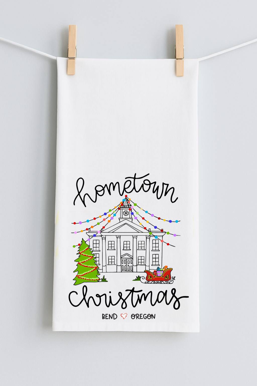 Hometown Christmas Tea Towel