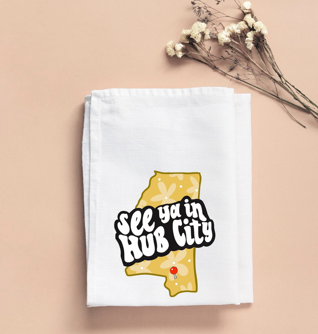 Hattiesburg Fresh Prints Tea Towel