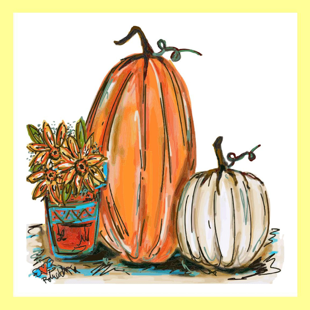 Jennieâ 2 Pumpkins Pot Pillow Swap