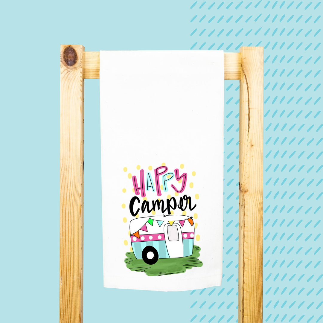 Happy Camper Tea Towel