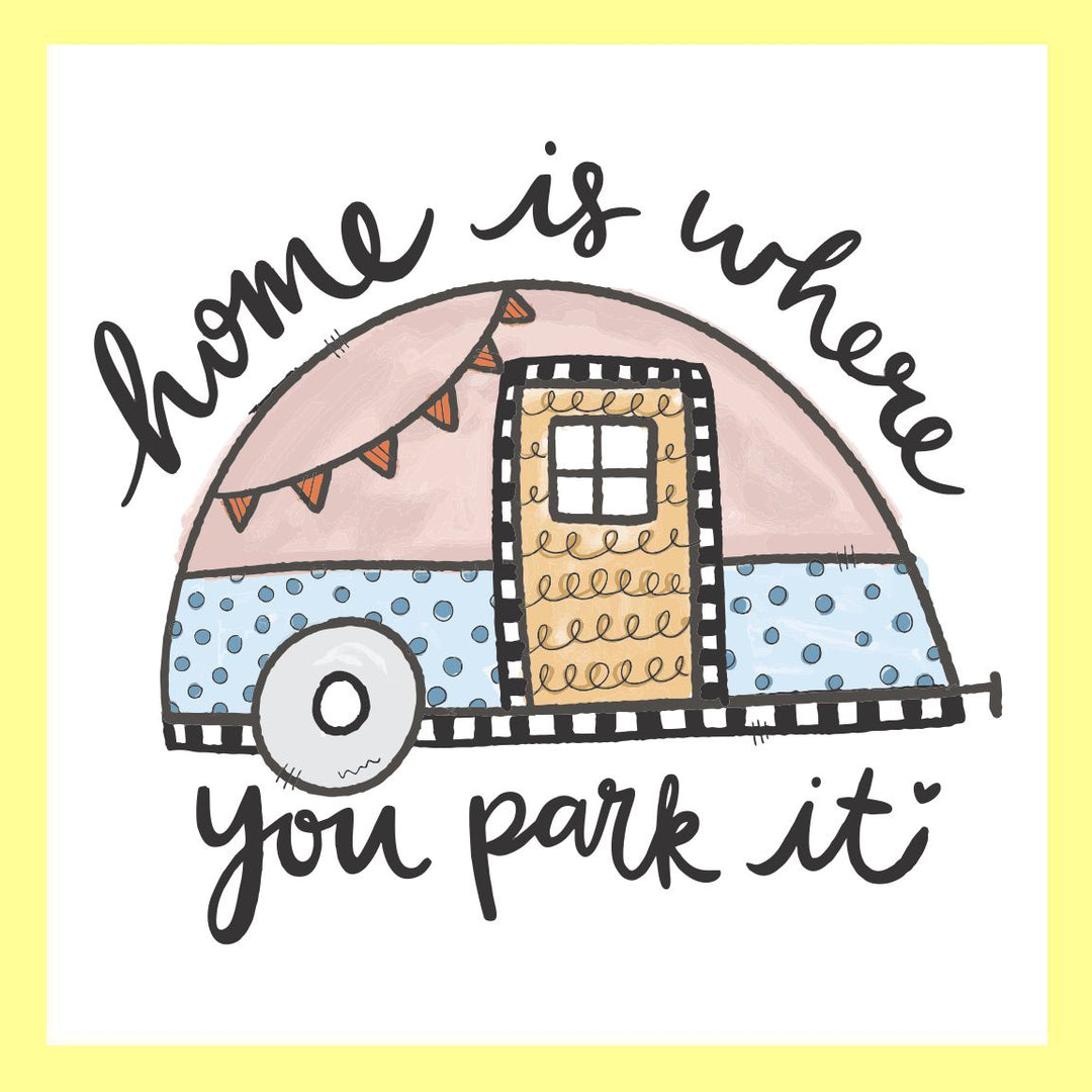 Home is Where You Park It Square Pillow Swap