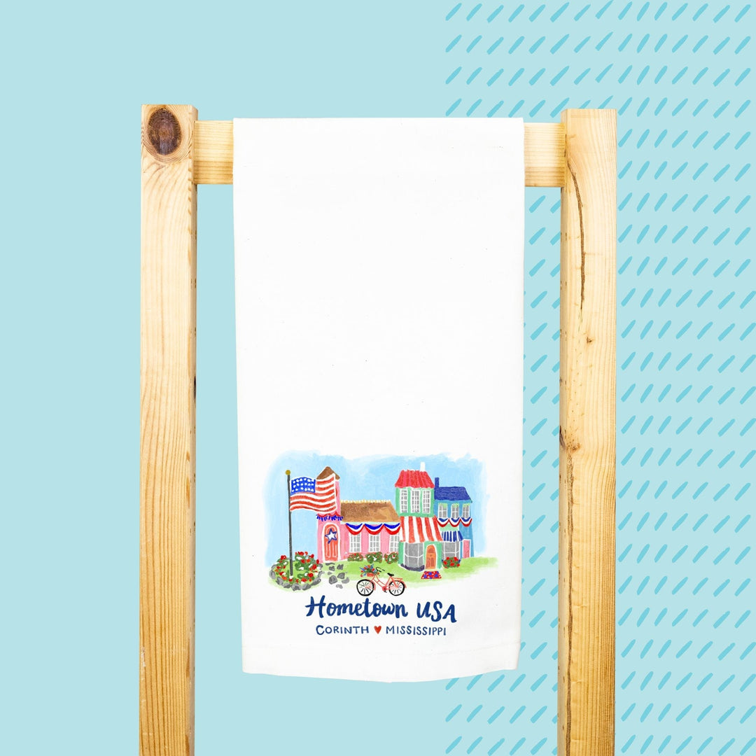 Hometown USA Tea Towel