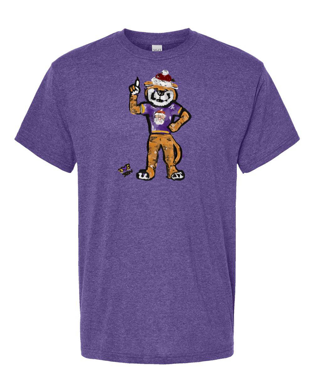 JENNIE CHRISTMAS PURPLE TIGER SHORT SLEEVE TSHIRT