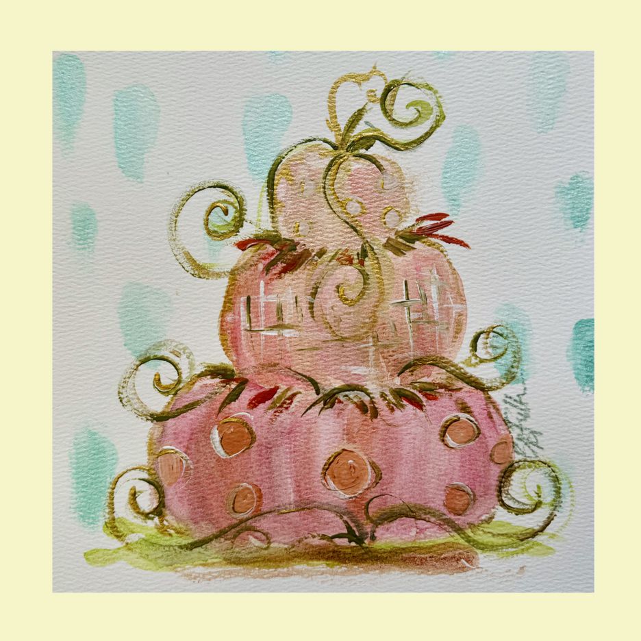 Bridgett Pink Stack Pumpkins Swap
