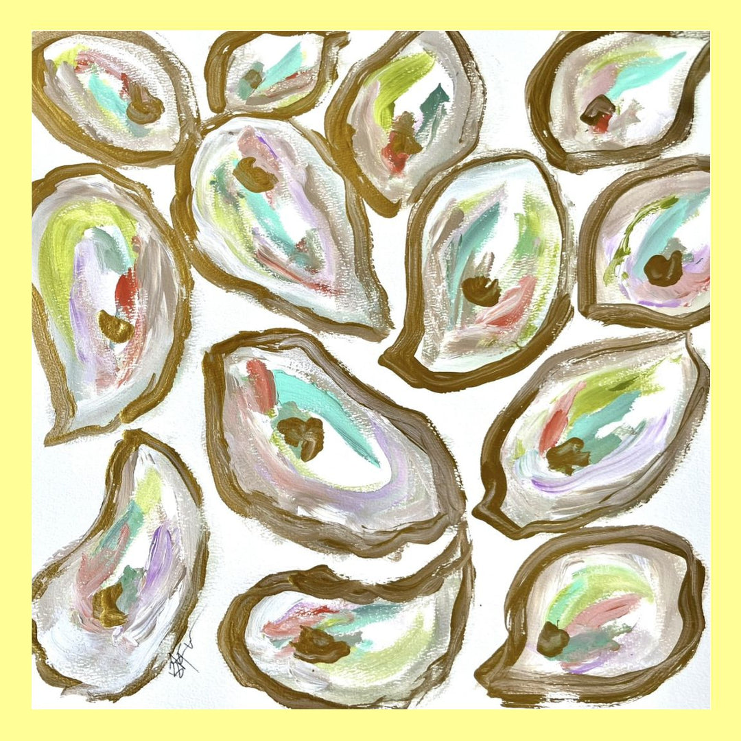 Watercolor Oysters Pillow Swap