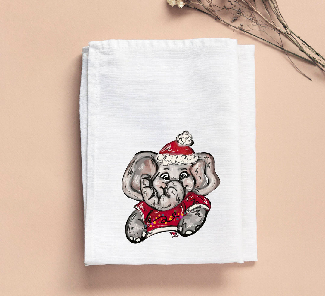 Jennie Christmas Elephant Tea Towel