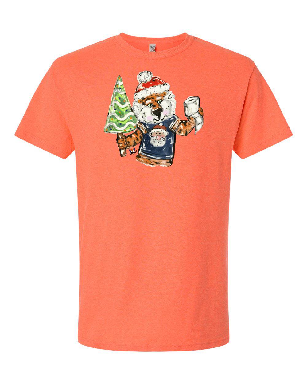 JENNIE CHRISTMAS NAVY TIGER SHORT SLEEVE TSHIRT