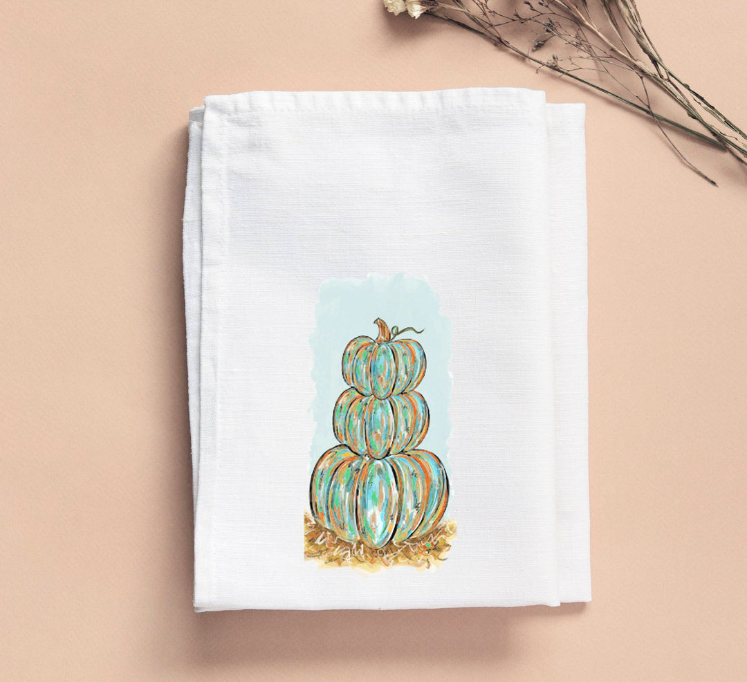 Jennie Pumpkin Stacked Trio Tea Towel