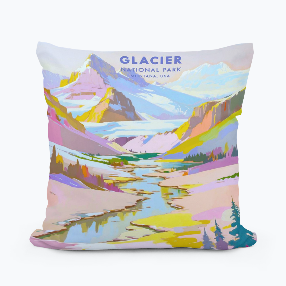 MONTANA GLACIER PARK SQUARE PILLOW