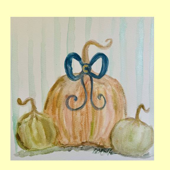 Bridgett Navy Bow Pumpkins Swap
