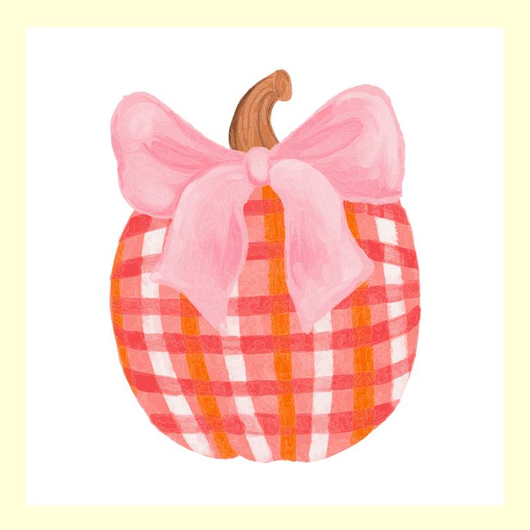 Emmalee Pink Bow Pumpkin Swap