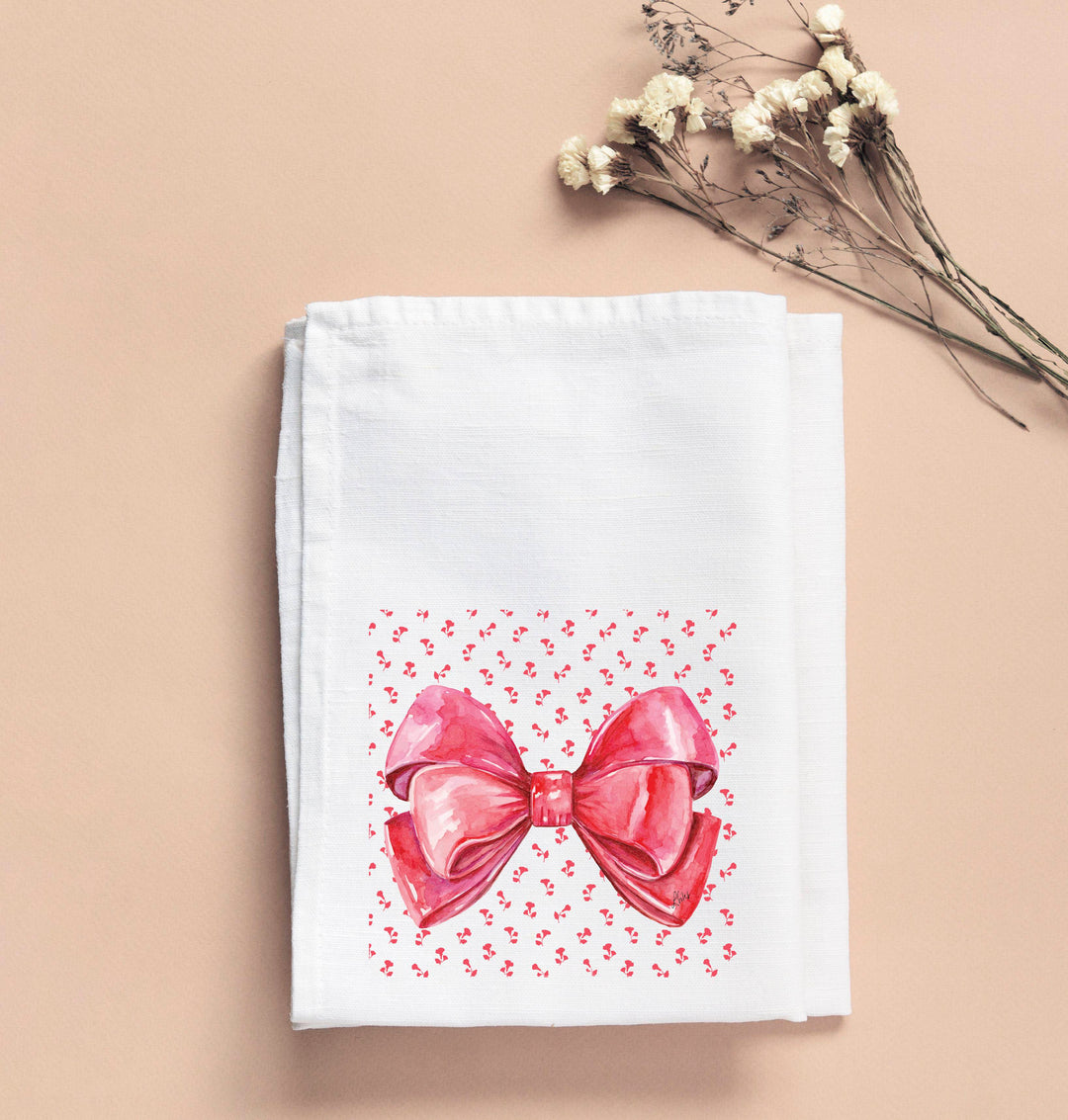 Laura Valentine Bow Tea Towel
