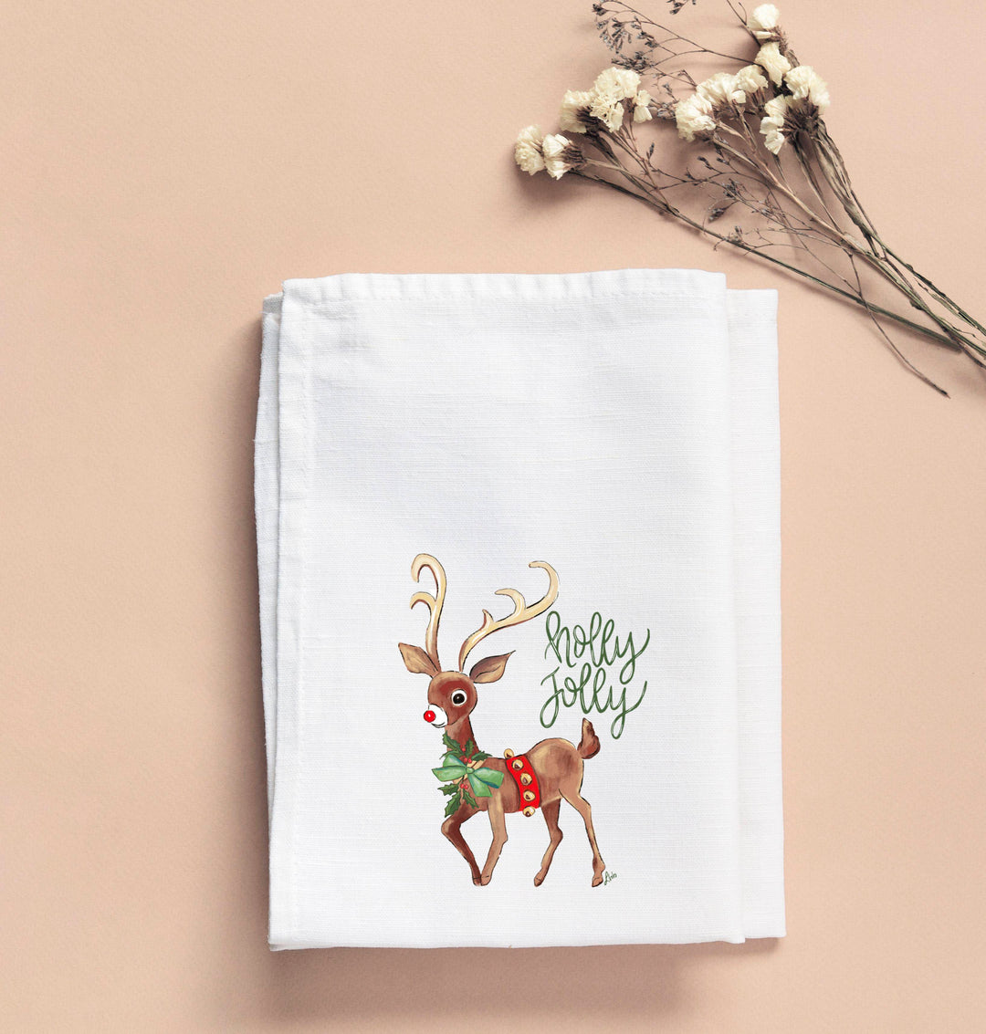 Laura Deer Tea Towel