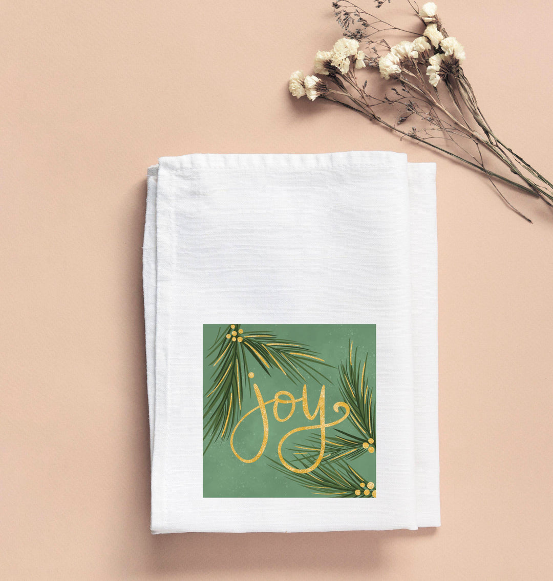 Haley Joy Pine Gold Berrties Tea Towel