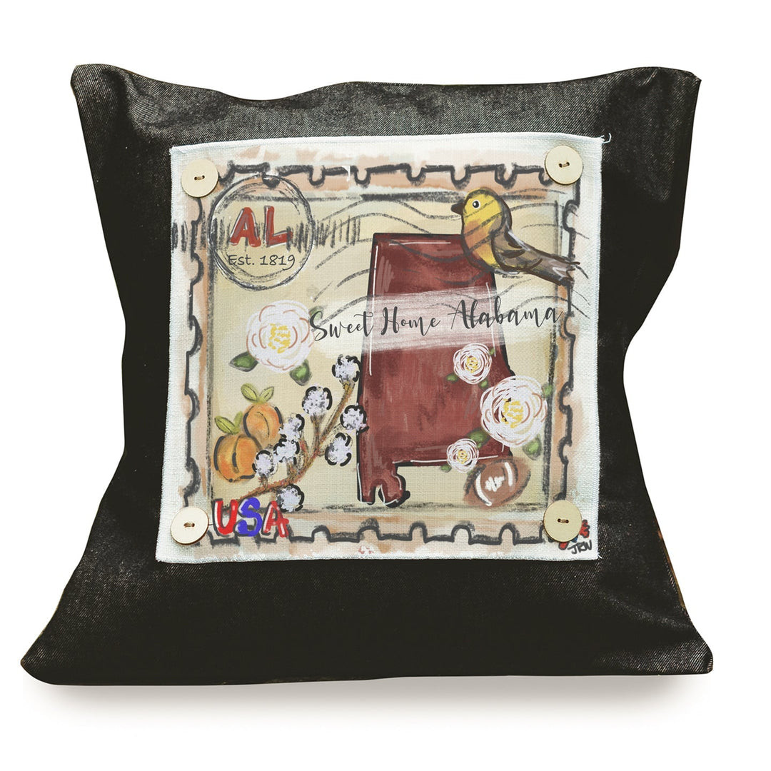 Stamp State Square Pillow Swap