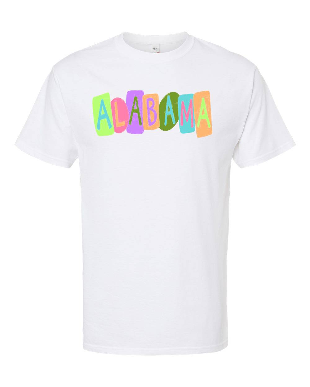 Emmalee State Crayon Letters Alabama Short Sleeve