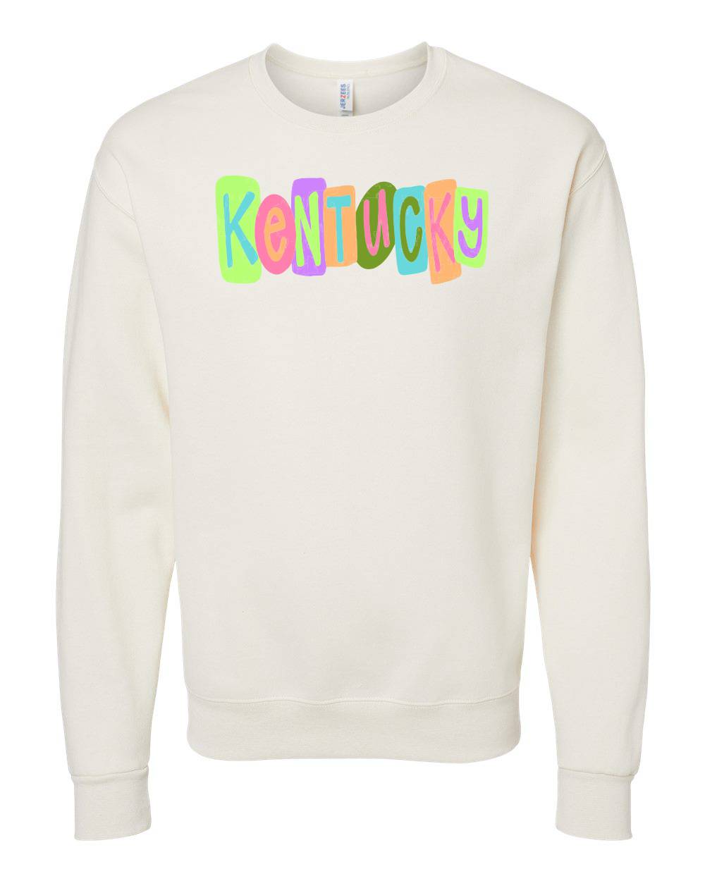 Emmalee State Crayon Letters Kentucky Sweatshirt