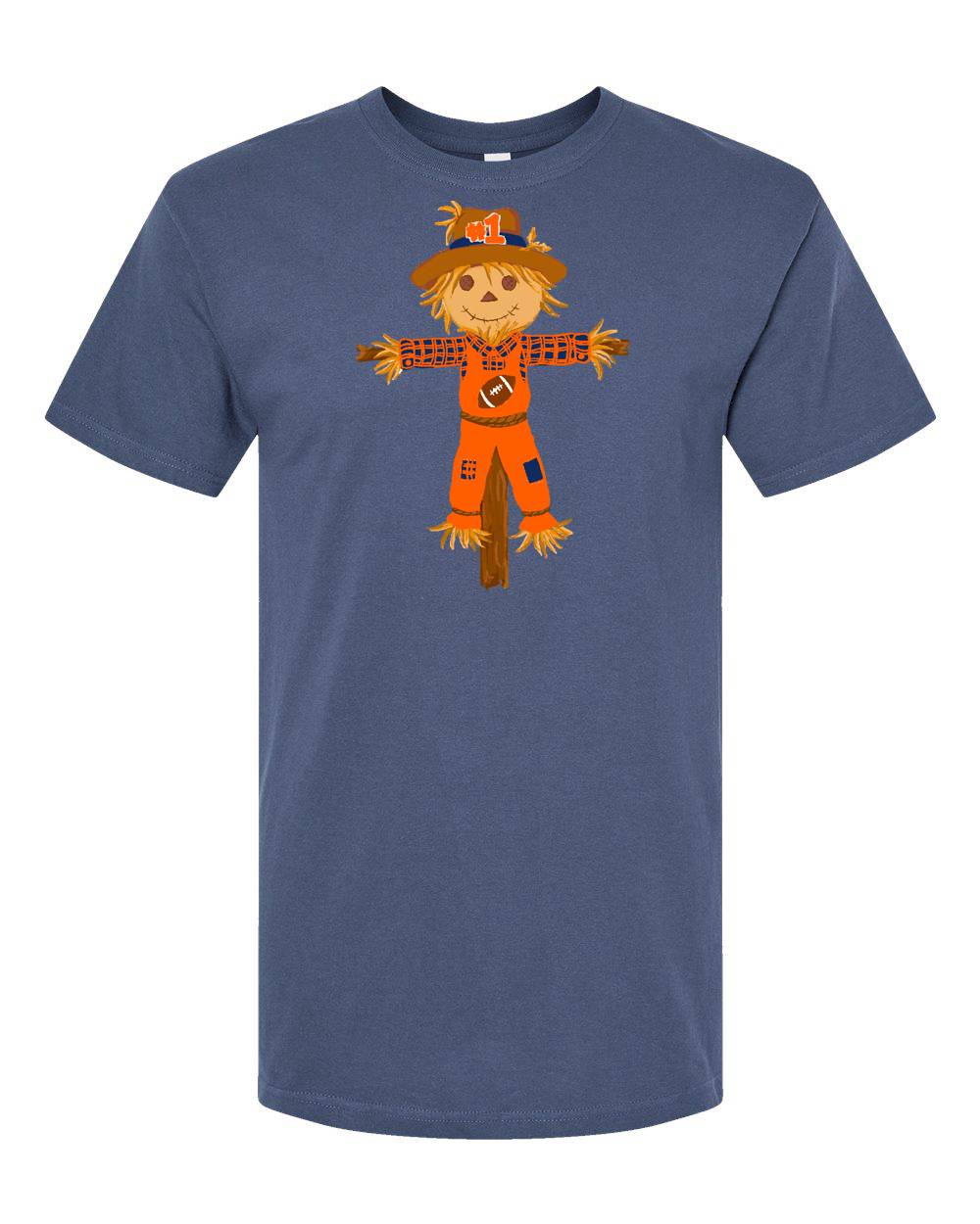 EMMALEE SPIRIT NAVY AND ORANGE SCARECROW SHORT SLEEVE TSHIRT