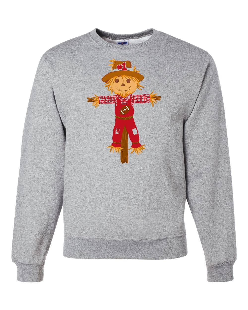 EMMALEE SPIRIT CRIMSON & GRAY SCARECROW CREW NECK SWEATSHIRT