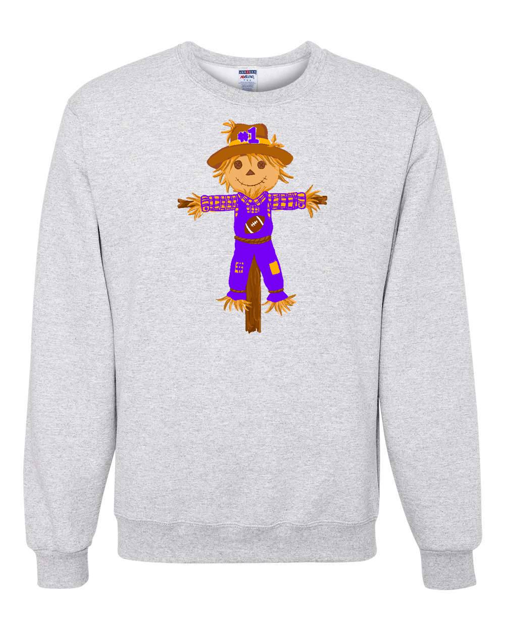 EMMALEE SPIRIT PURPLE AND GOLD SCARECROW CREW NECK SWEATSHIRT