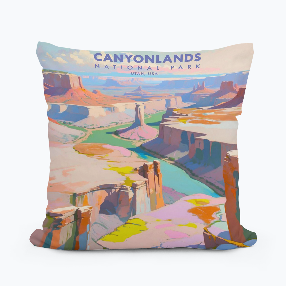 UTAH CANYONLANDS PARK SQUARE PILLOW