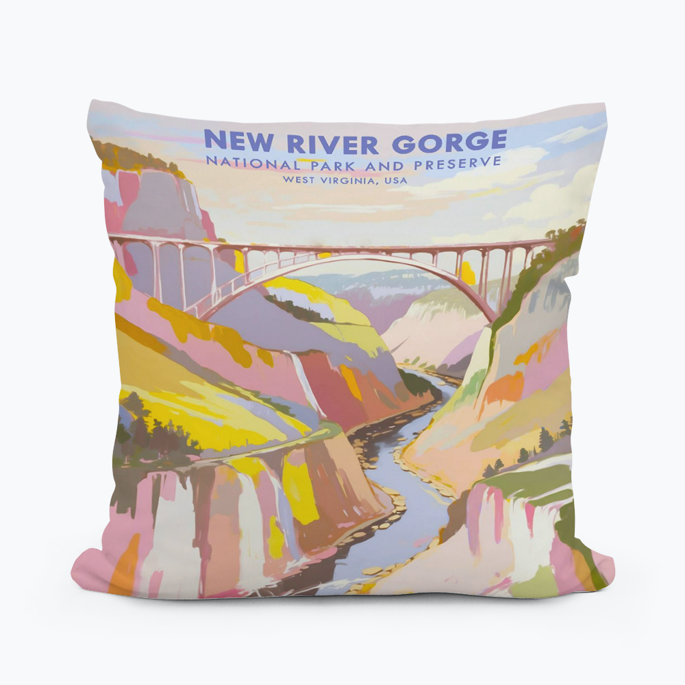 JCHI WEST5 VIRGINIA NEW RIVER GORGE NP SQUARE PILLOW