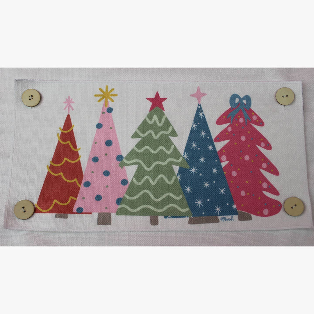 Watercolor Christmas Trees Pillow Swap