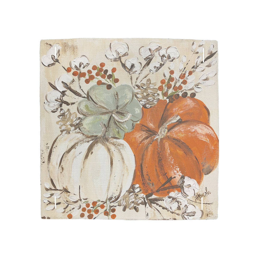 Pumpkins and Cotton Square Pillow Swap