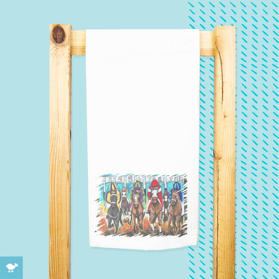 Jockeys and Juleps Tea Towel