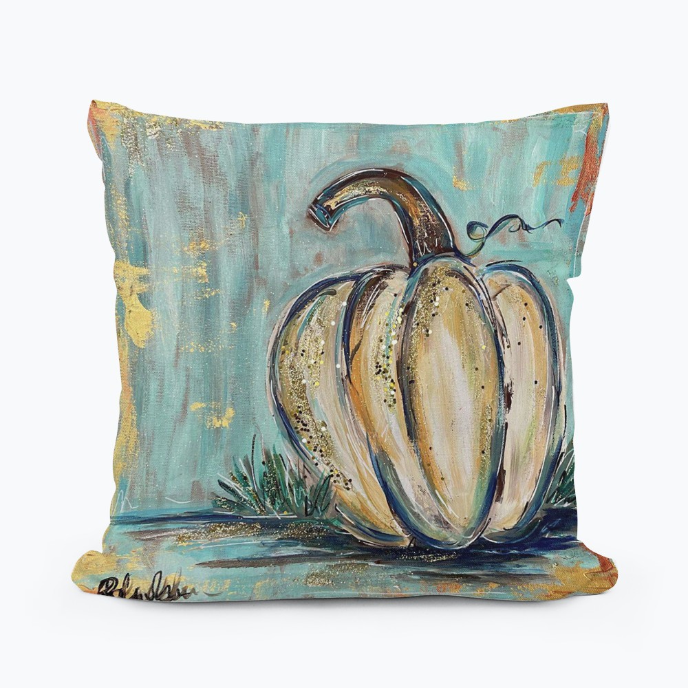 Jennieâ White Pumpkin Pillow