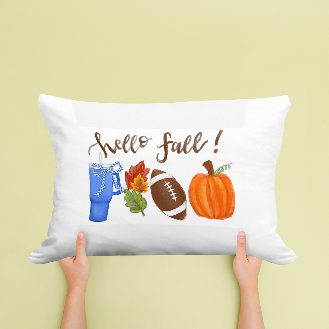 HELLO FALL BOW CUP KENTUCKY 14 X 20 LUMBAR PILLOW