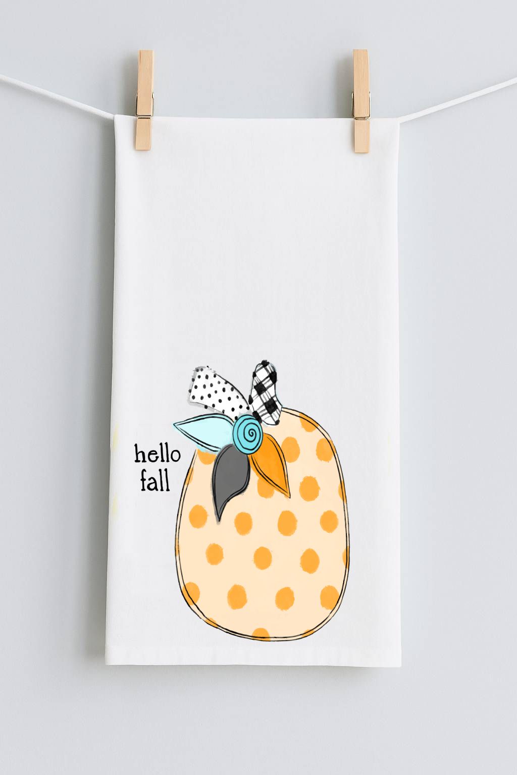 Emmalee Happy Fall Pumpkin Tea Towel