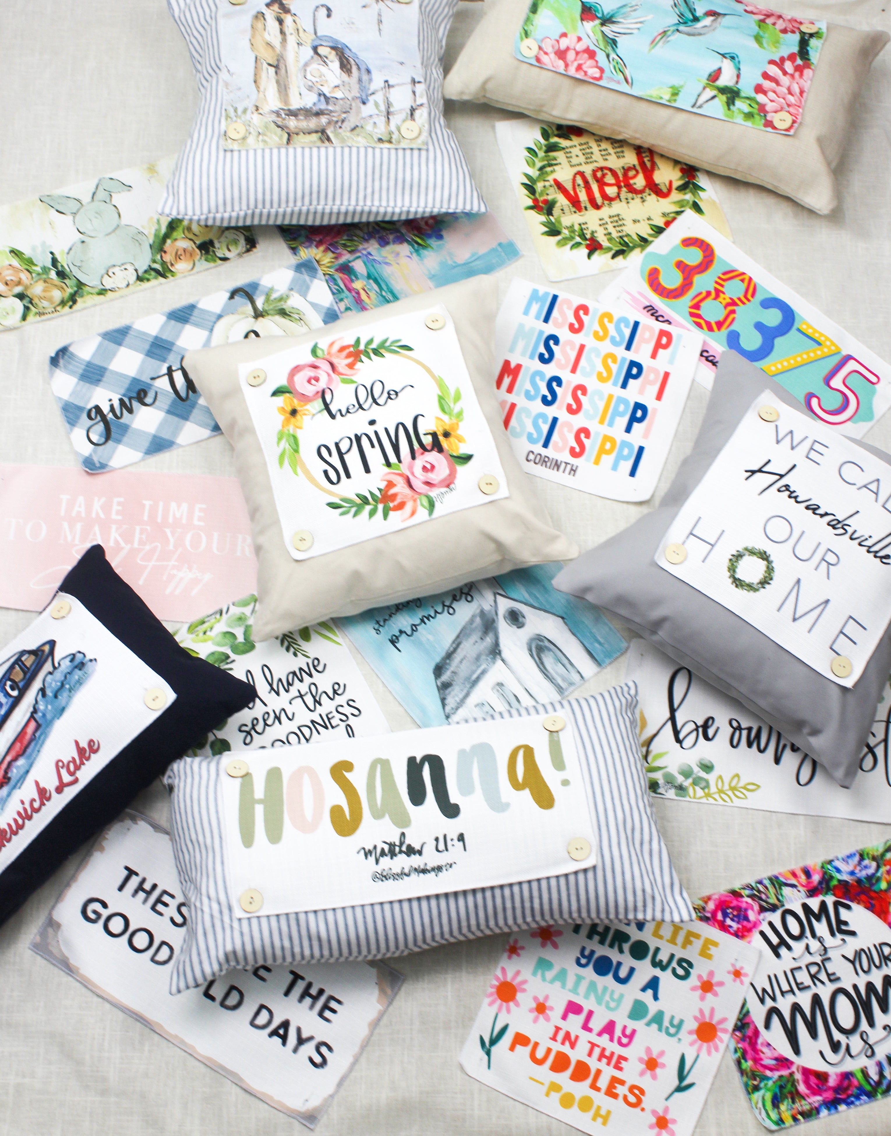 Button Pillows & Pillow Swaps