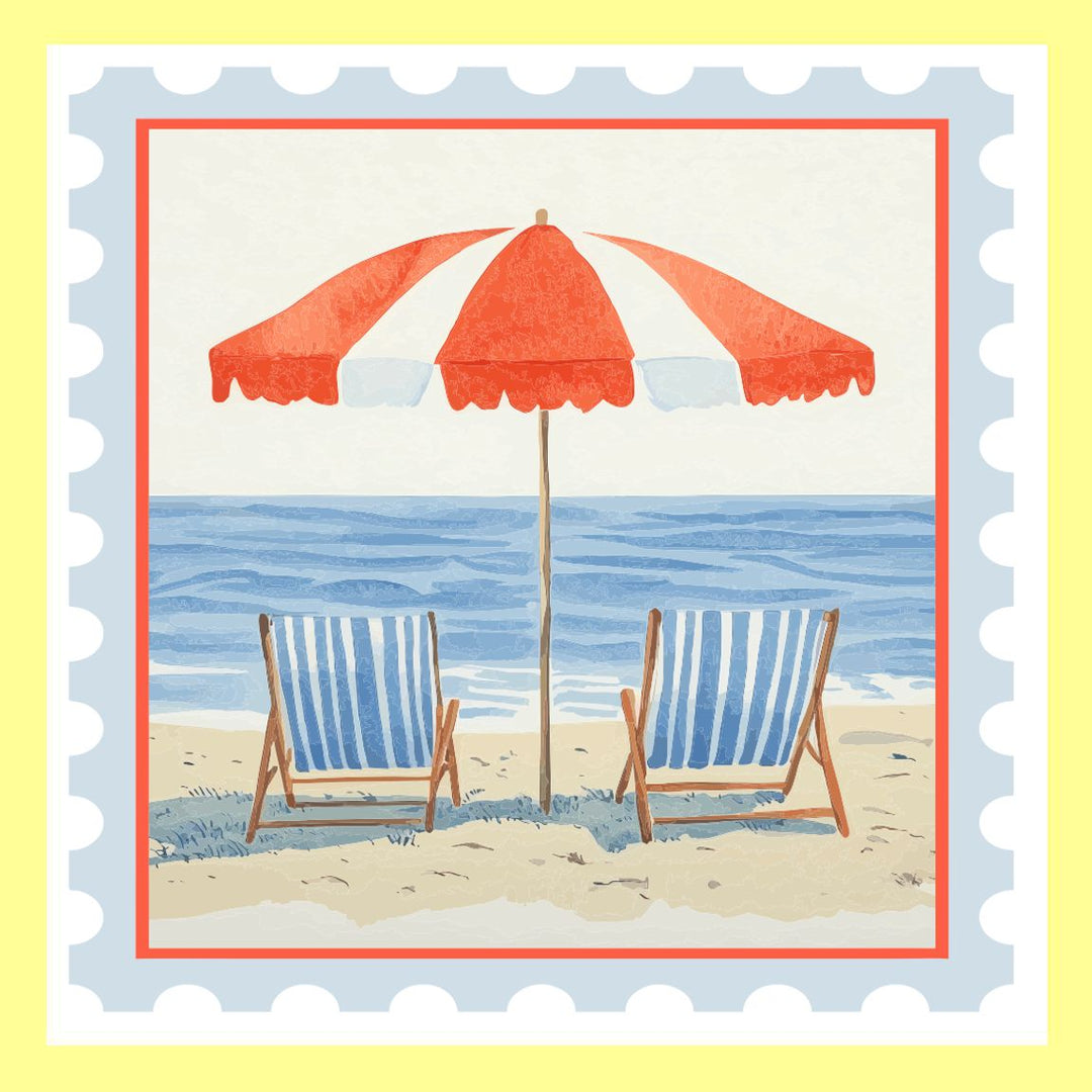 Americana Beach #35 SQUARE PILLOW SWAP