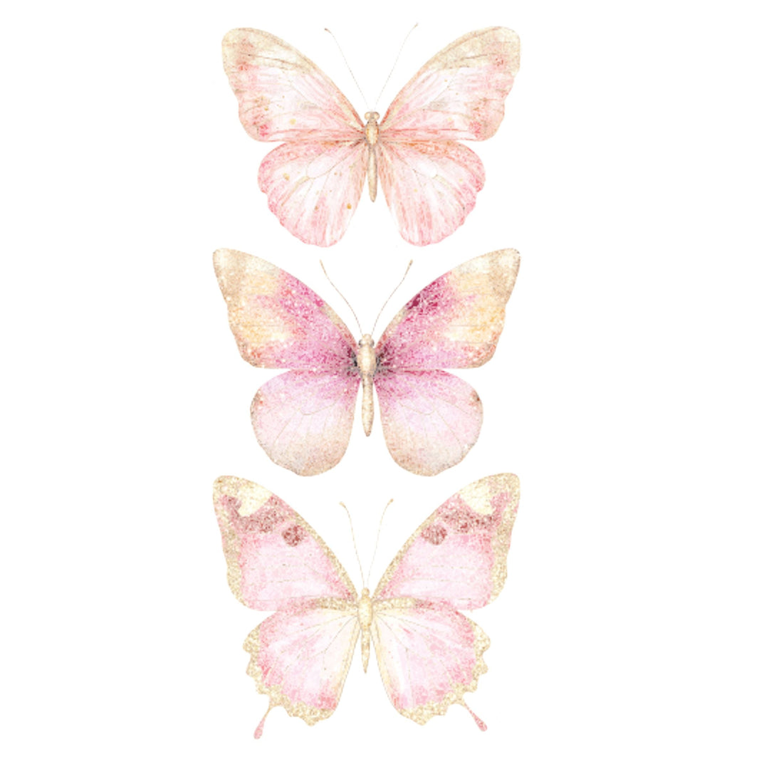 3 Golden Butterfies Wreath Sash