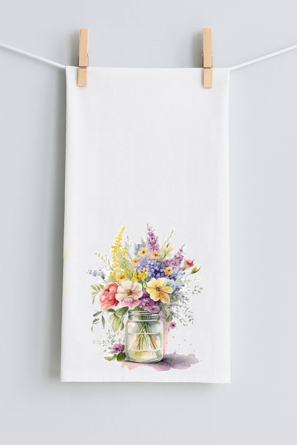 Jar of Flowers Tea Towel