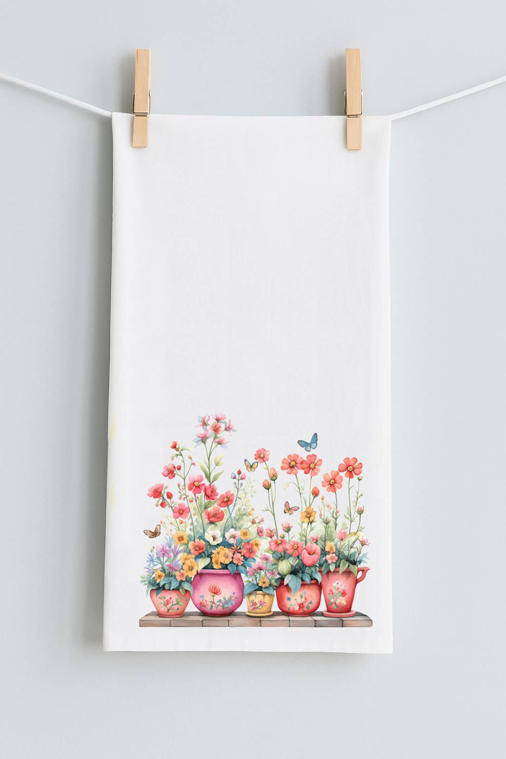 Pots of Flowers #7 Tea Towel